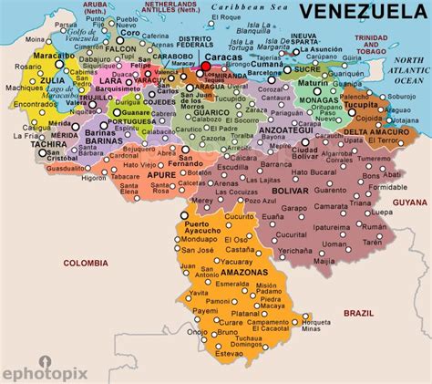 Mapa Da Venezuela Com Cidades 3 Map Budget Friendly Travel