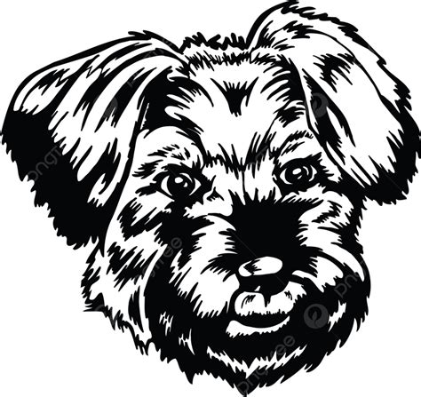 Little Dog Head Vector Illustration Dog Drawing Head Drawing Dog