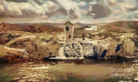Old Water Mill Painting By Sergey Lukashin Fine Art America