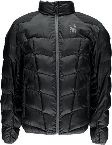 Spyder Mens Geared Synthetic Down Coat Blackpolar Medium You Can