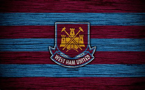 West Ham United Premier League Logo England Wooden Texture Fc West