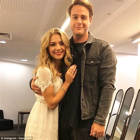Home And Away Star Sam Frost Cuddles Up To Co Star Tim
