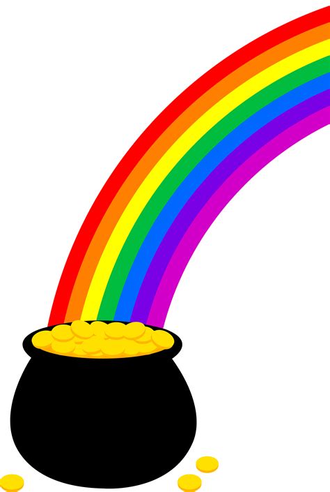 Pot Of Gold With Rainbow Free Clip Art Appendere Foto