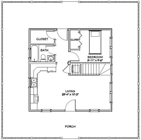 24x24 House 24X24H14 1 076 Sq Ft Excellent Floor Plans Floor