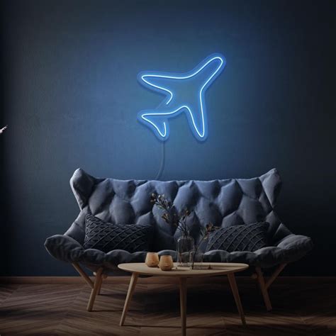 Split Airplane Led Neon Sign Feel Alive And Fly Above Airplane Neon