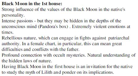 It is the lunar apogee, the farthest point that the moon gets from earth. Black Moon Lilith in the 1st house | Astrology, Black moon ...