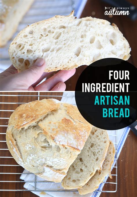 crazy easy homemade artisan bread {only 4 ingredients } baste steff