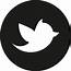 CmGamm Transparent Twitter Logo Circle Black And White