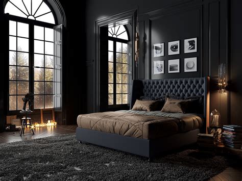 查看此 Behance 项目 “classic Black Bedroom” Gallery 64336243 Classic Black