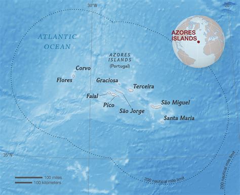 Azores Location On World Map