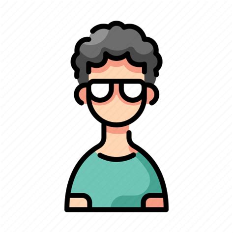 Male Cartoon Characters With Curly Hair And Glasses