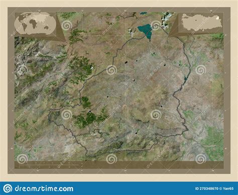 Kars Turkiye High Res Satellite Major Cities Stock Illustration