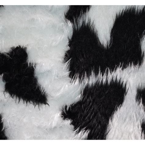 Black And White Cow Faux Fur Fabric