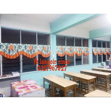 Langsir Kelas Sekolah Tadika Murah Dawai Spring Shopee Malaysia