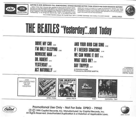 The Beatles Yesterday And Today Butchers Cover Capitols Full