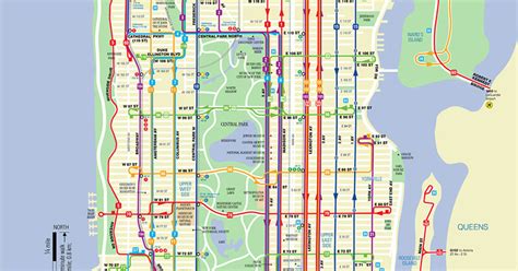 New York City Manhattan Bus Map