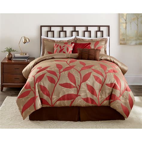Shatex bedding comforter sets?2 pieces luxury printed bedding sets?bedroom comforters with 1 pillow sham, twin, heartstrings. Essential Home 7pc. Comforter Set - Red Vine