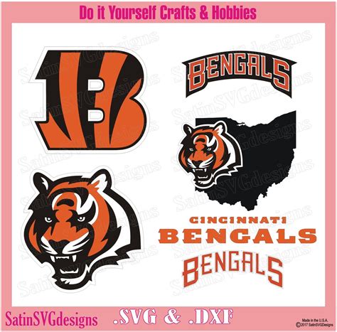 Cincinnati Bengals Set Design Svg Files Cricut Silhouette Studio