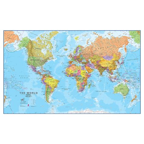 Wcic Maps International Giant World Wall Map Mega Map Of The World