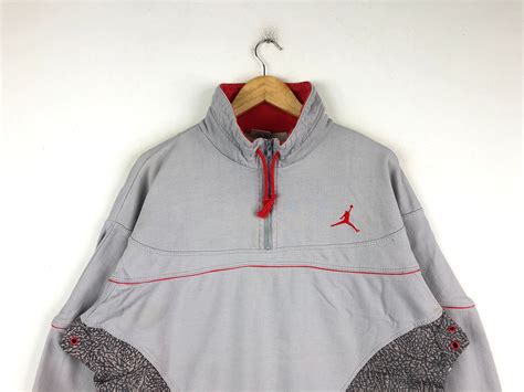 Vintage Nike Air Jordan Sweatshirt Half Zipper Crewneck Jumper Etsy