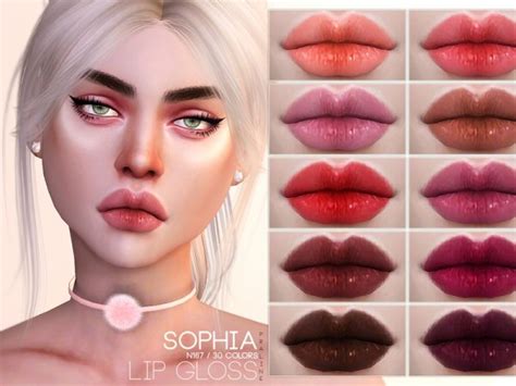 Sophia Lip Gloss N167 By Praline Sims For The Sims 4