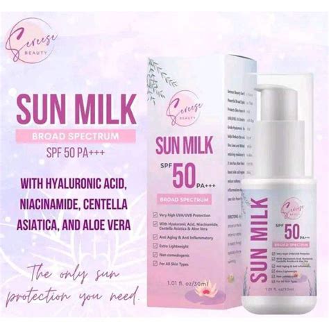 Sereese Beauty Sun Milk Spf50 Pa 30ml With Freebie Shopee Philippines