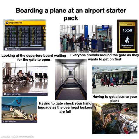 Boarding A Plane At An Airport Starter Pack Starterpacks