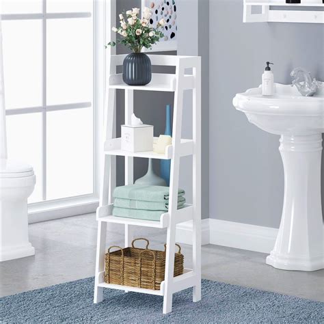 Buy Utex 4 Tier Ladder Shelf Bathroom Shelf Freestanding 4 Shelf