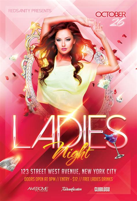 Ladies Night Flyer Flyer Party Flyer Photoshop Editing