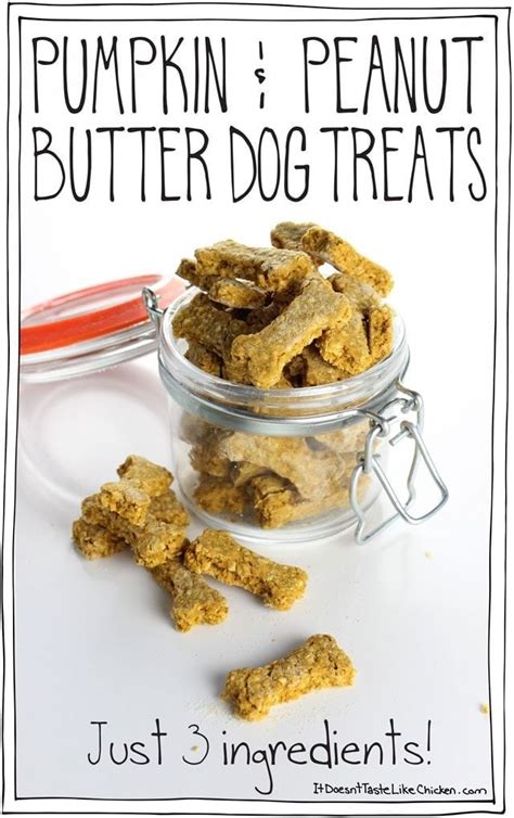 Pumpkin And Peanut Butter Dog Treats Just 3 Ingredients In 2020 Dog