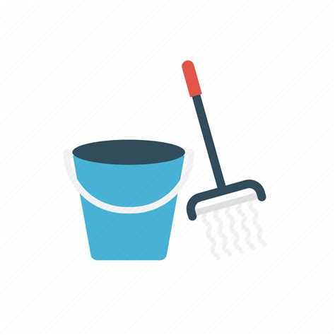 Bucket Cleaning Mop Pail Water Icon Download On Iconfinder