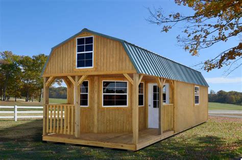 Treated Deluxe Lofted Barn Cabin Derksen Portable Buildings