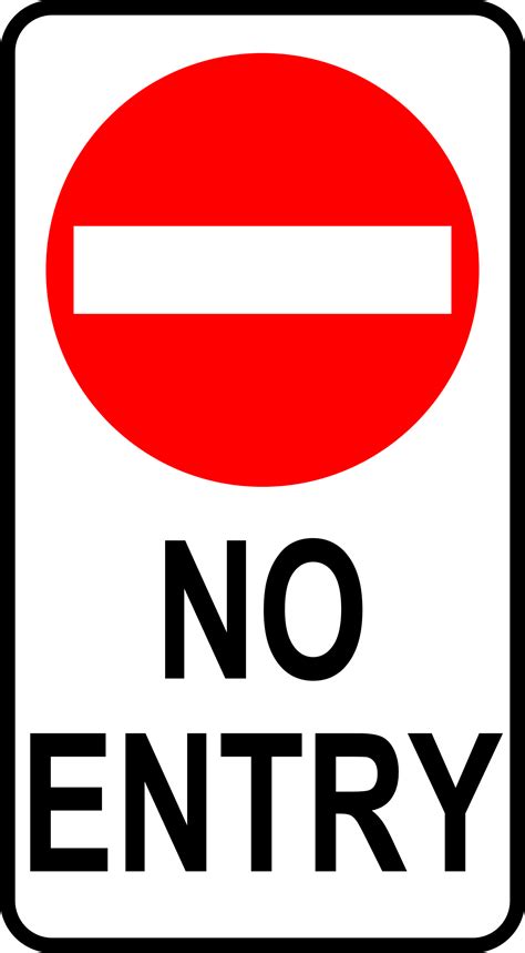 Clipart Sign No Entry