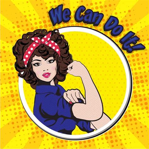 We Can Do It Iconic Womans Fist Symbol Of Female Power Stock Vector