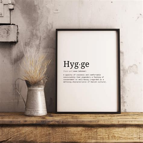 Hygge Definition Wall Print Hygge Description Printable Poster
