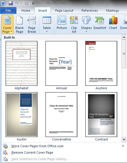 Microsoft Word 2003 Cover Page Templates Neonglobal