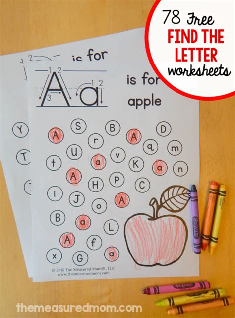 Free Find The Letter Alphabet Worksheets The Measured Mom