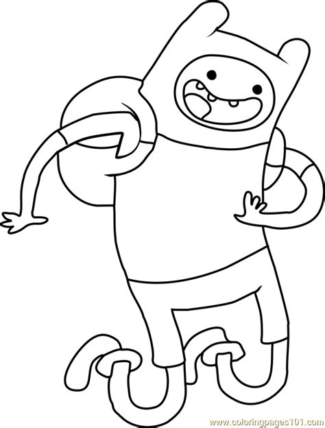 Adventure Time Finn Coloring Page For Kids Free Adventure Time