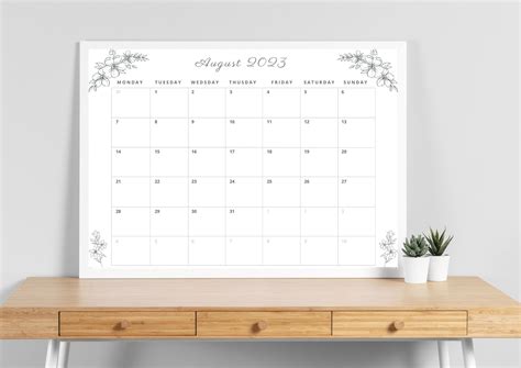 2023 Monthly Calendar Printable A3 And A4 Wall Calendar Etsy Hong