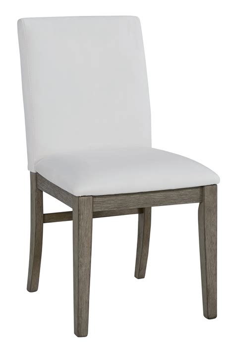 Ashley Anibecca Dining Chair In Off White Faux Leather Godby Home