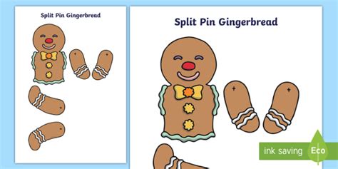Split Pin Gingerbread Man Teacher Made