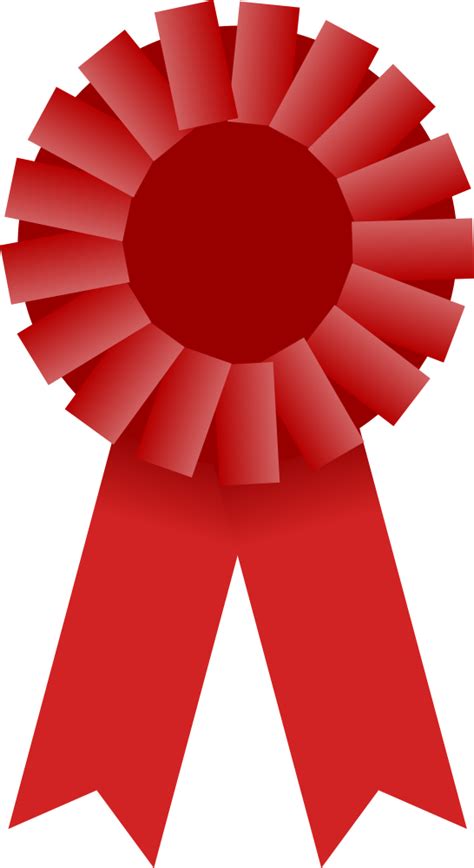 Onlinelabels Clip Art Award Ribbon Red