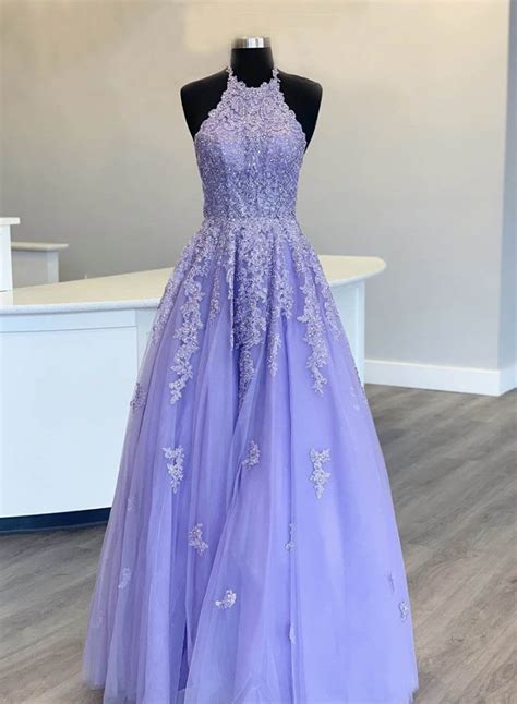Wd0684 Cute Purple Tulle Lace Long Prom Dress Purple Lace Formal Dress On Storenvy