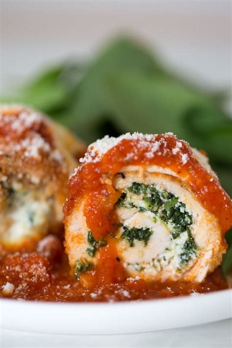 Chicken Rollatini With Spinach Alla Parmigiana Skinnytaste