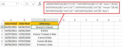 Formula Excel Para Calcular Quantidade De Dias Entre Datas Printable