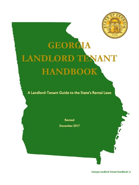 georgia landlord tenant handbook a landlord tenant guide to the state s rental laws pdf
