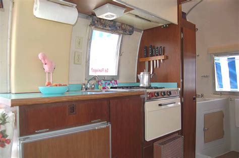 1968 Airstream Caravel Trailer Has Very Clean And Efficient Kitchen