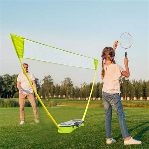 Portable Badminton Net With Stand Carry Case Folding Volleyball Tennis Badminton Net C Easy
