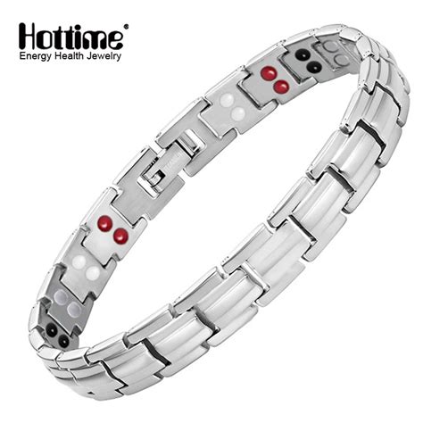 Hottime Elegant Magnetic Healing Bracelet And Bangle Double Row 4 In 1