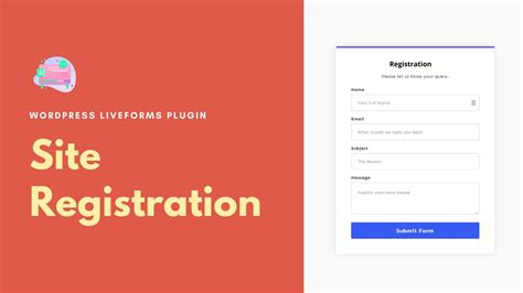 Site Registration - Live Forms